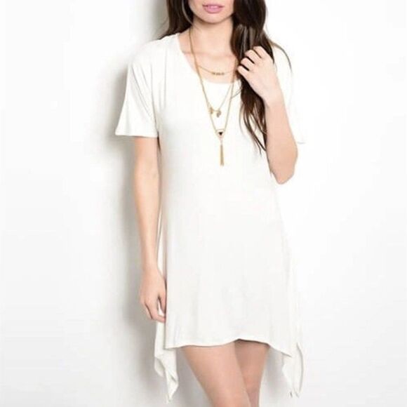 *Clearance* True Light White Tee Dress - Picture 1 of 3